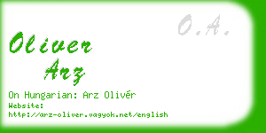 oliver arz business card